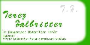 terez halbritter business card